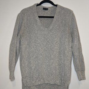 Topshop grey knit v neck sweater size medium